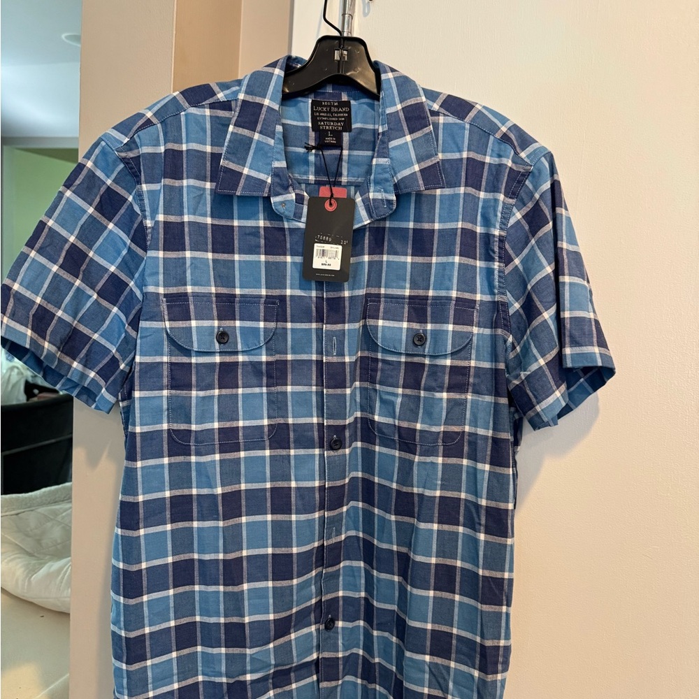 Lucky Brand Blue Casual Button Down Shirt